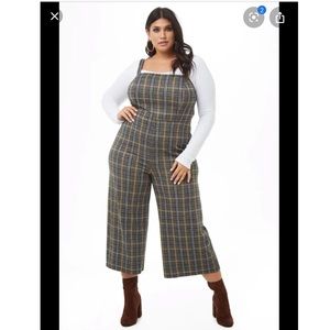 Forever 21+ Plaid Culotte Jumpsuit